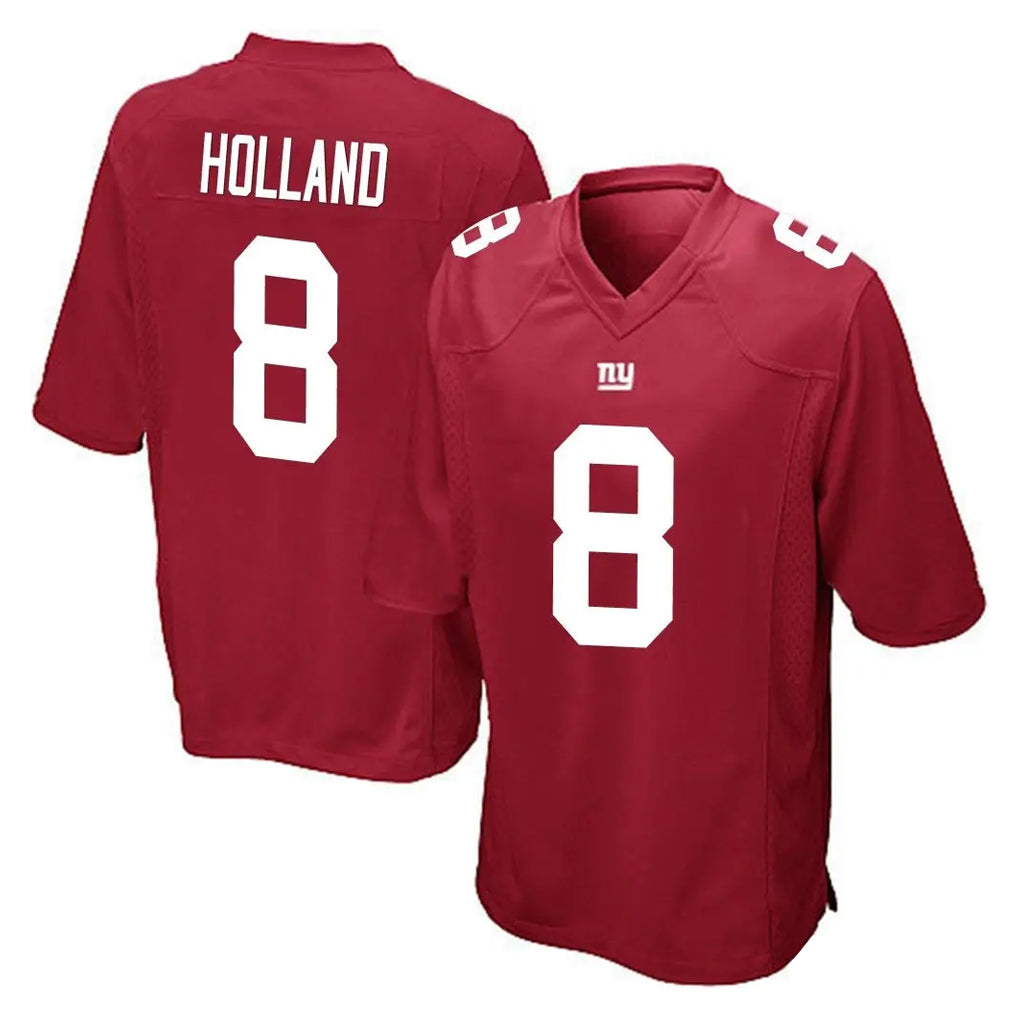 Parkc NY.Giants #8 Jevon Holland Player Red Home Game Stitched Jerseys