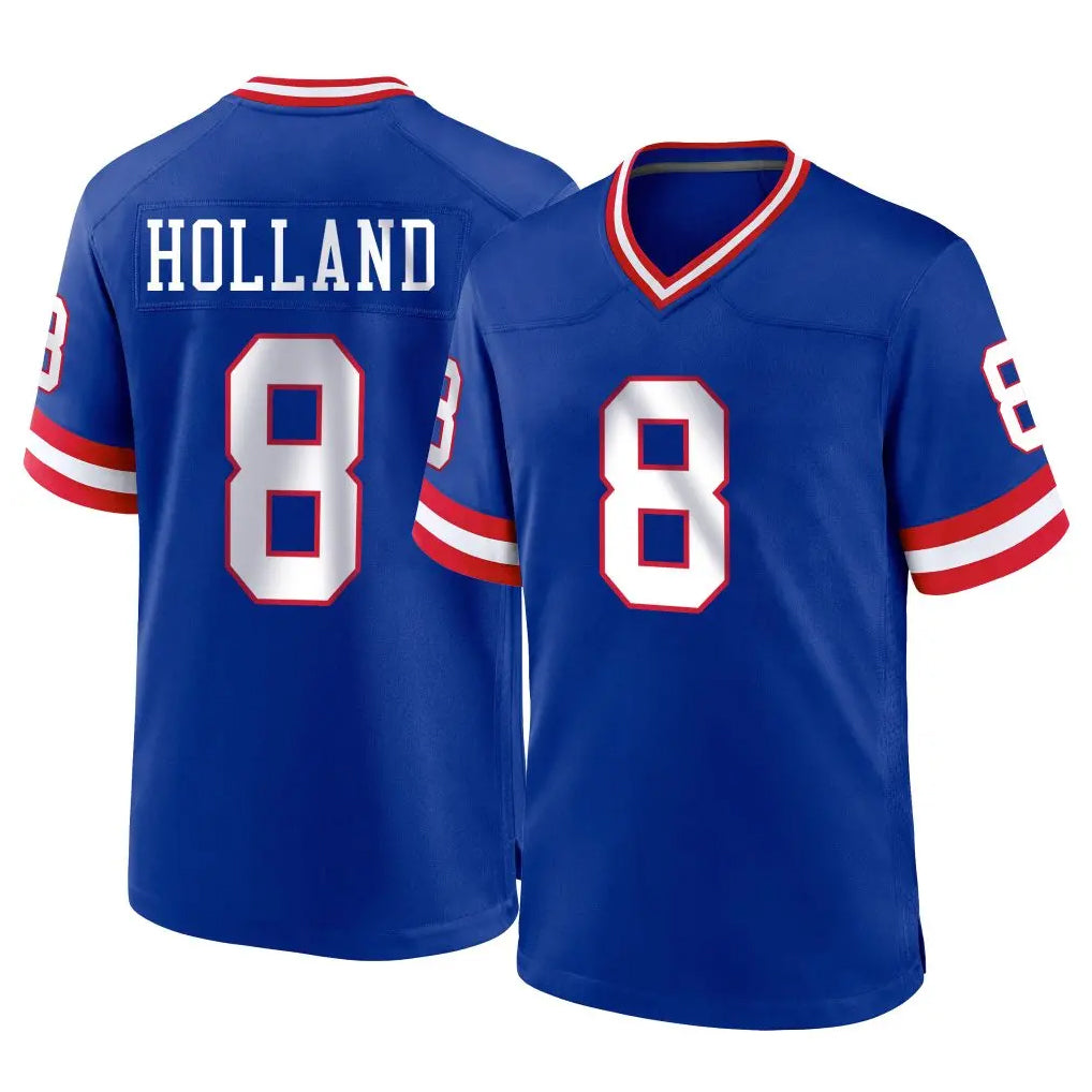 Parkc NY.Giants #8 Jevon Holland Player Royal Classic Home Game Stitched Jerseys