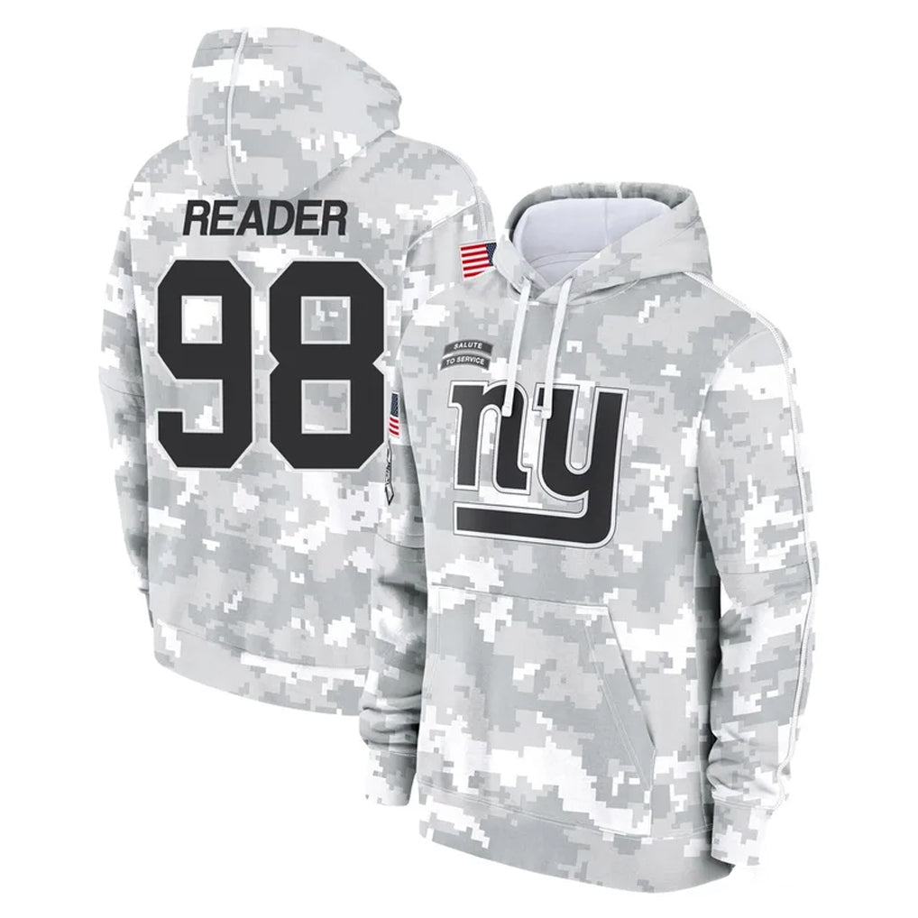 Parkc NY.Giants #98 DJ Reader Player Arctic Camo Salute to Service Pullover Hoodies Limited Game Stitched Jerseys