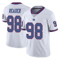 Parkc NY.Giants #98 DJ Reader Player White Color Rush Home Game Stitched Jerseys
