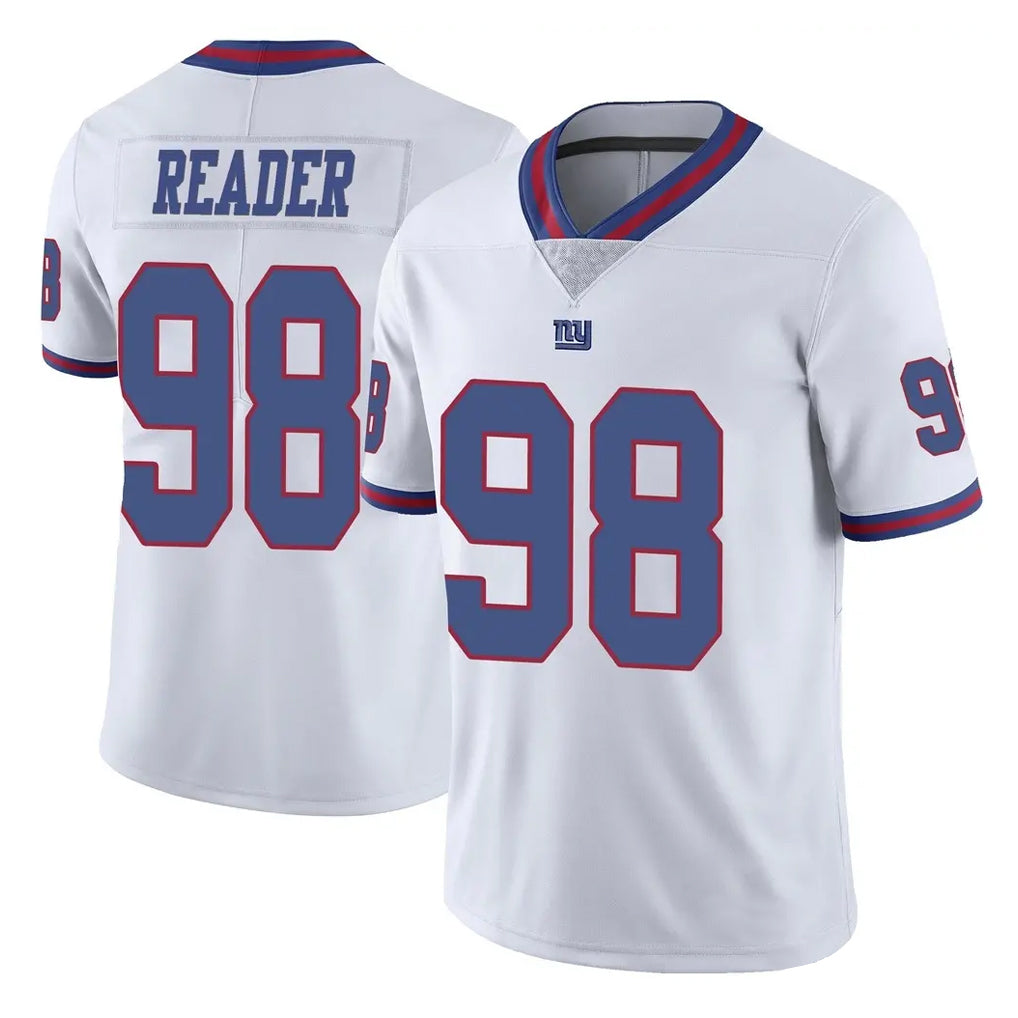 Parkc NY.Giants #98 DJ Reader Player White Color Rush Home Game Stitched Jerseys