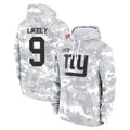 Parkc NY.Giants #9 Lsaiah Likely Player Arctic Camo Salute to Service Pullover Hoodies Limited Game Stitched Jerseys