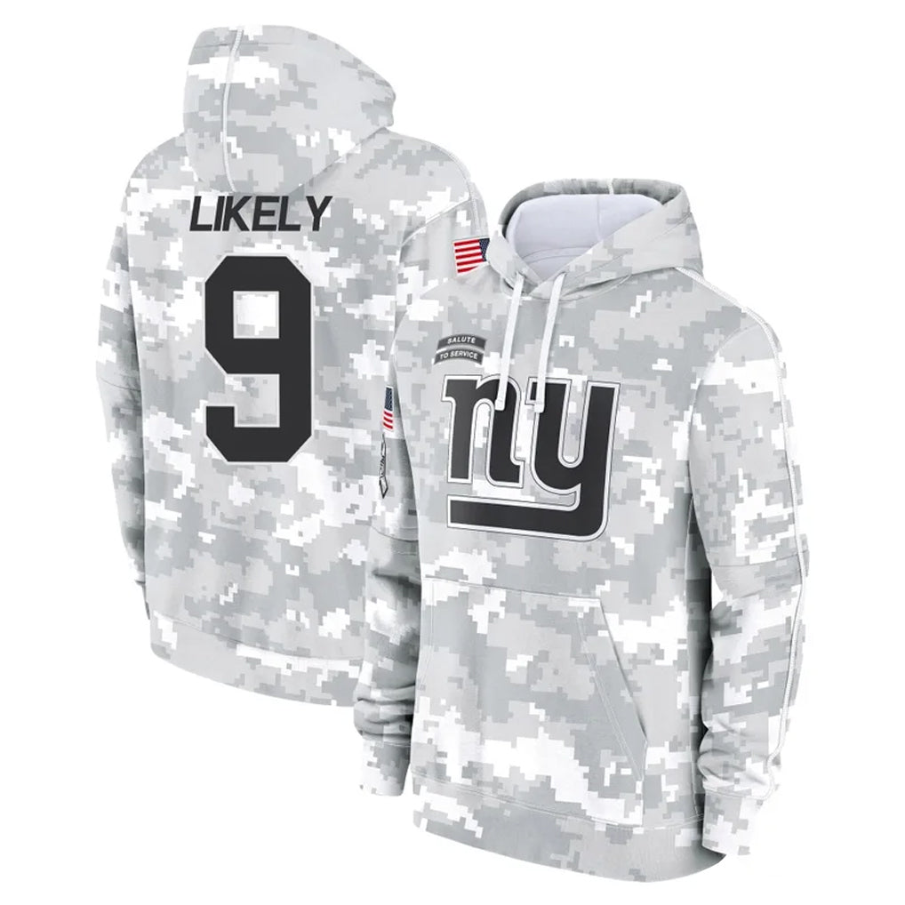 Parkc NY.Giants #9 Lsaiah Likely Player Arctic Camo Salute to Service Pullover Hoodies Limited Game Stitched Jerseys