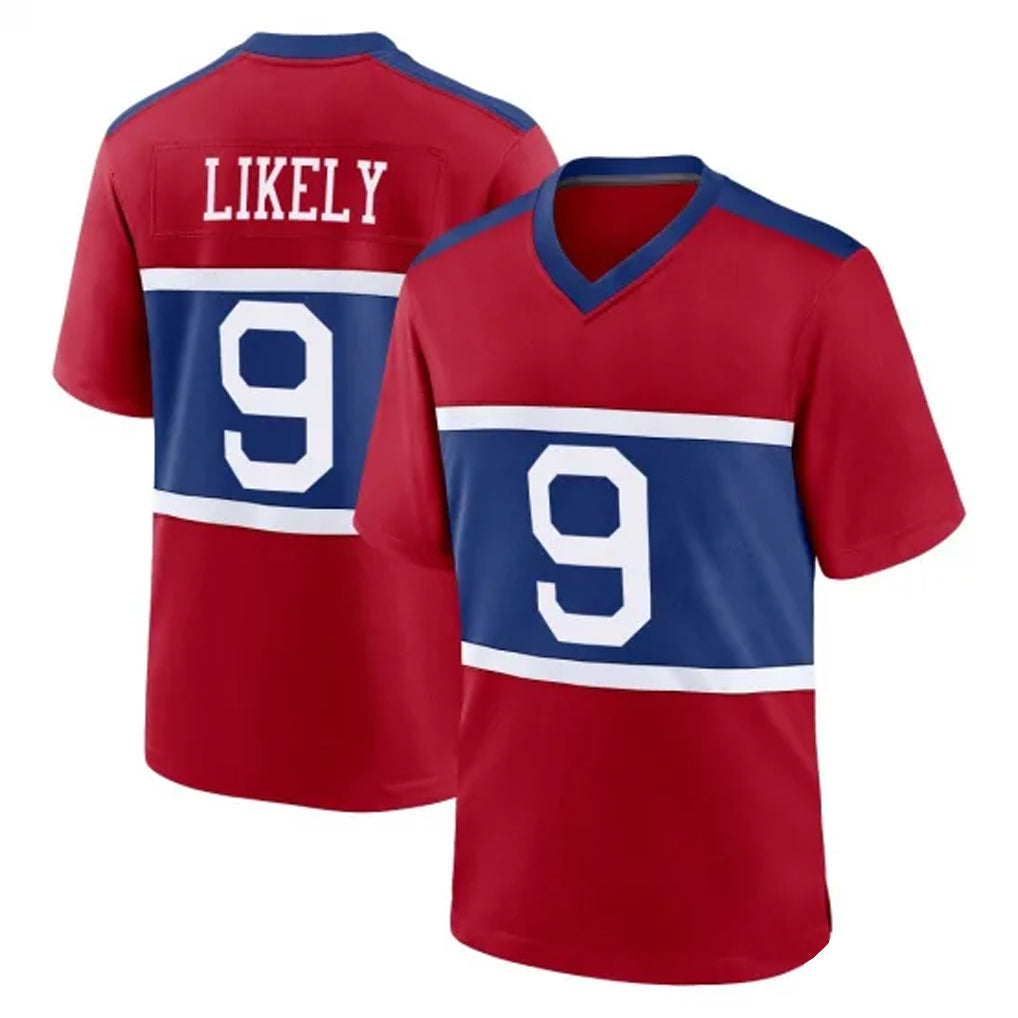 Parkc NY.Giants #9 Lsaiah Likely Player Red Century Home Game Stitched Jerseys