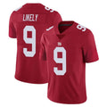 Parkc NY.Giants #9 Lsaiah Likely Player Red Limited Vapor Untouchable Home Game Stitched Jerseys