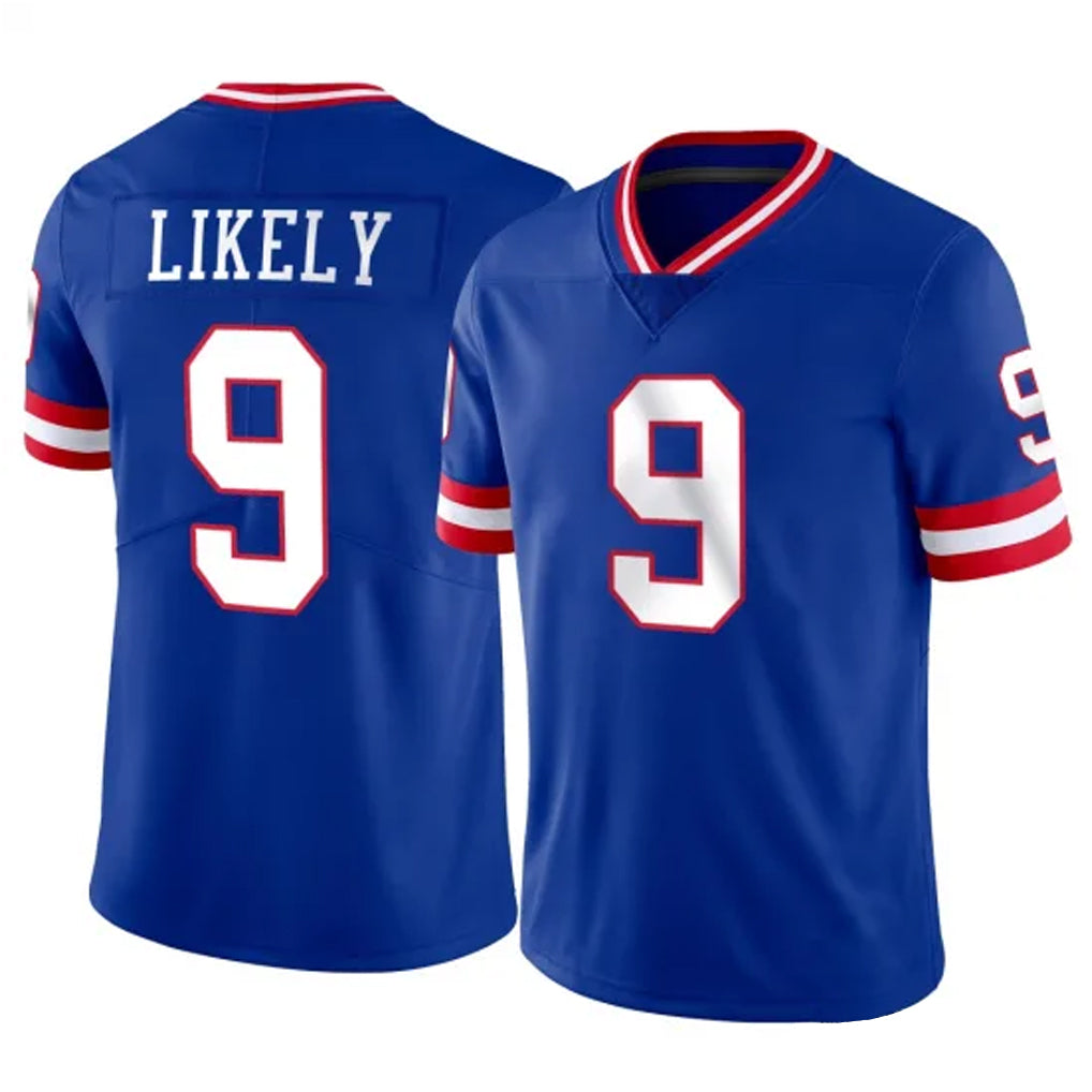 Parkc NY.Giants #9 Lsaiah Likely Player Royal Classic Vapor Home Game Stitched Jerseys