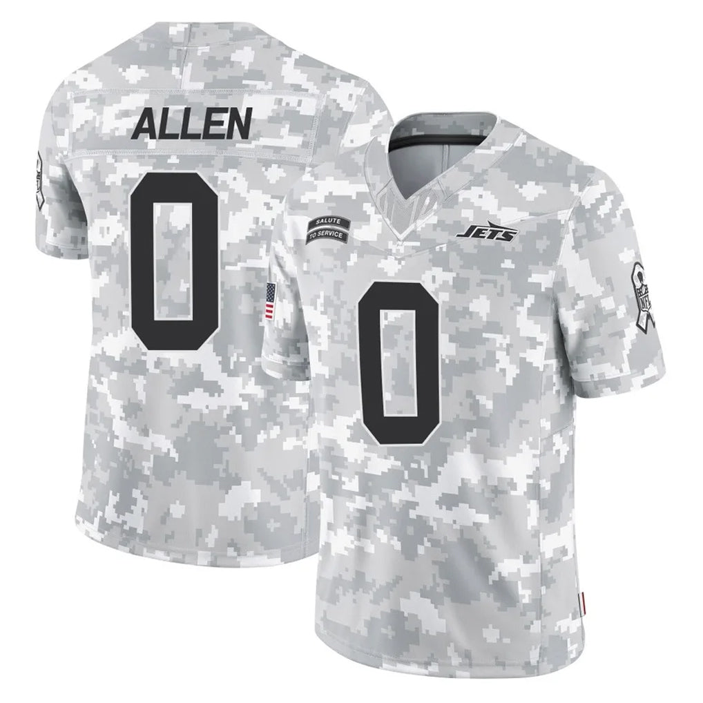 Parkc NY.Jets #0 Braelon Allen Player Arctic Camo Salute to Service Limited Game Stitched Jerseys