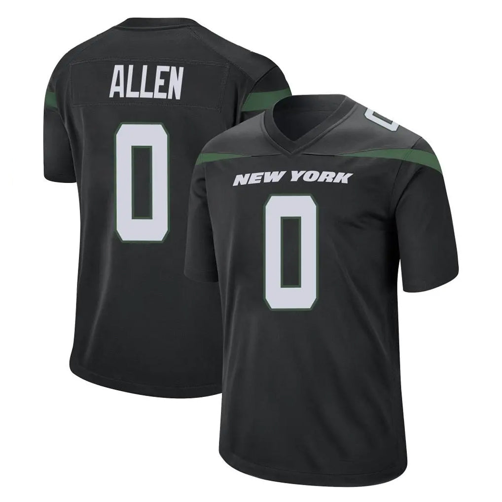 Parkc NY.Jets #0 Braelon Allen Player Stealth Black Home Game Stitched Jerseys