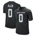 Parkc NY.Jets #0 Braelon Allen Player Stealth Black Home Game Stitched Jerseys