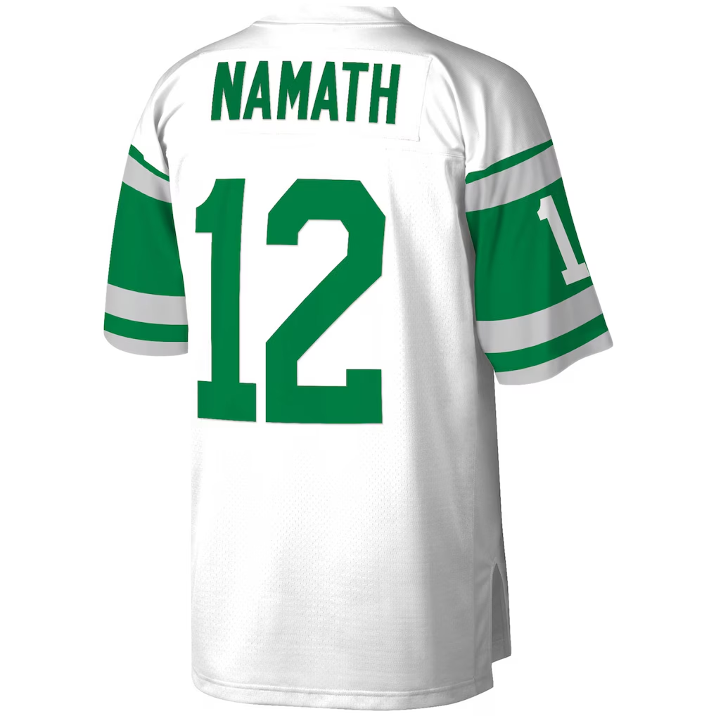 Parkc NY.Jets #12 Joe Namath Mitchell & Ness White Legacy Replica Jersey