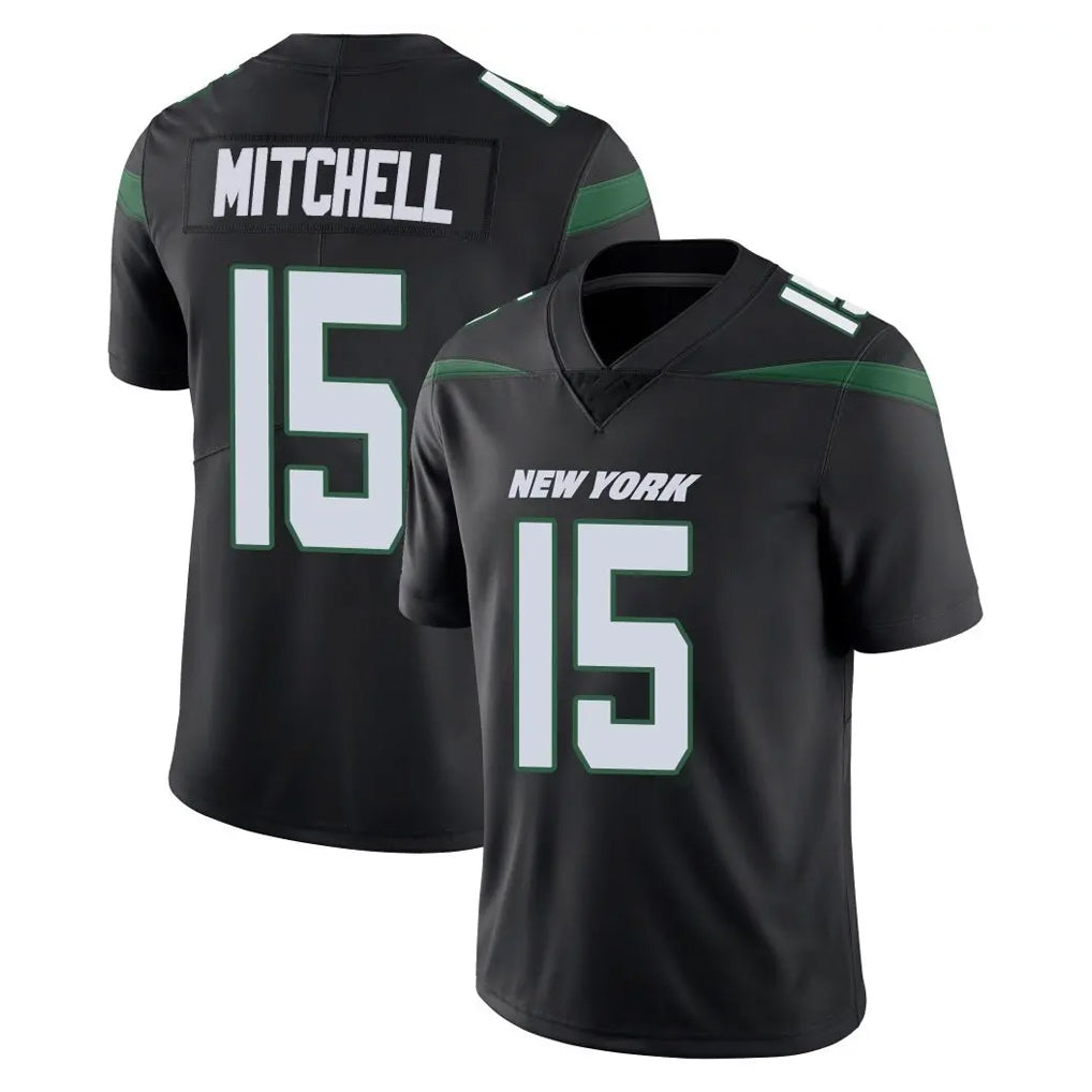 Parkc NY.Jets #15 Adonai Mitchell Player Stealth Black Limited Vapor Home Game Stitched Jerseys