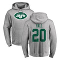 Parkc NY.Jets #20 Breece Hall Player Gray LOGO Pullover Hoodies Limited Game Stitched Jerseys