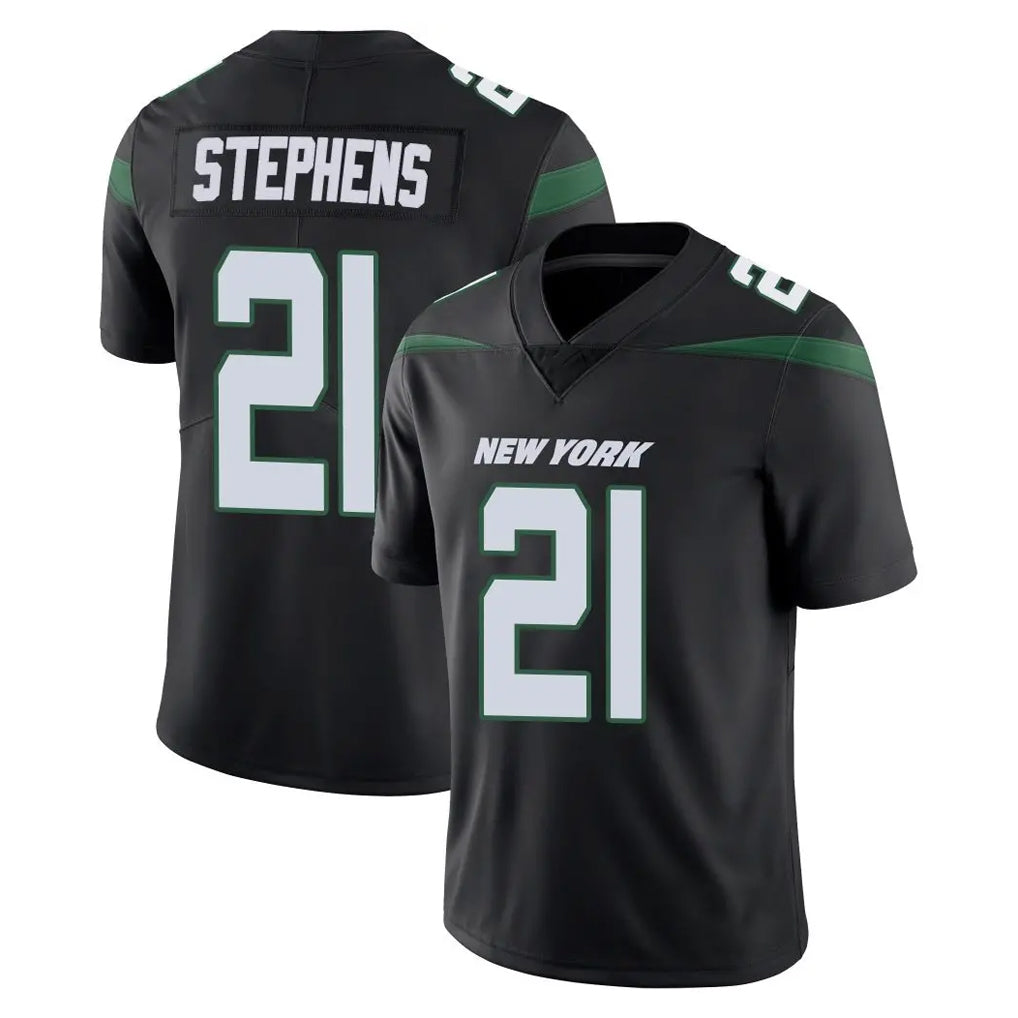 Parkc NY.Jets #21 Brandon Stephens Player Stealth Black Limited Vapor Home Game Stitched Jerseys