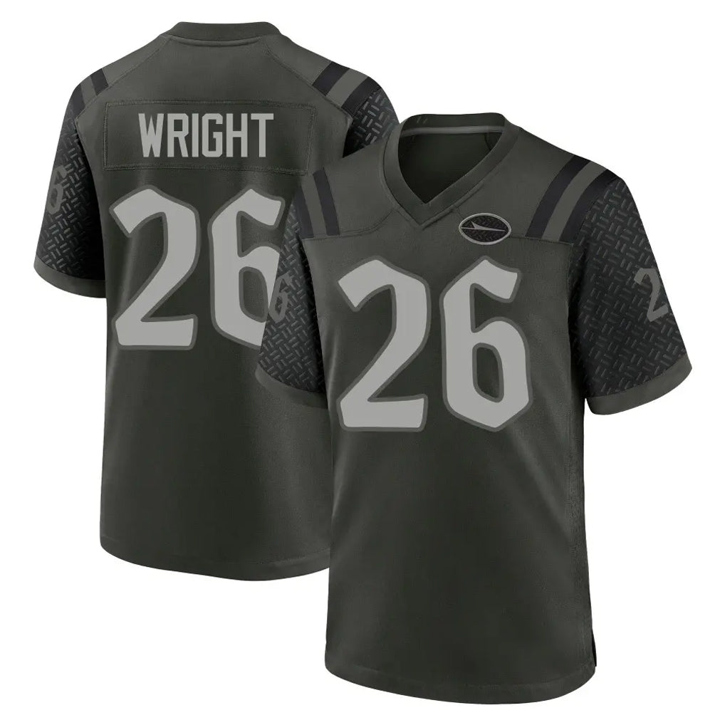 Parkc NY.Jets #26 Nahshon Wright Player Green 2025 Rivalries Collection Home Game Stitched Jerseys