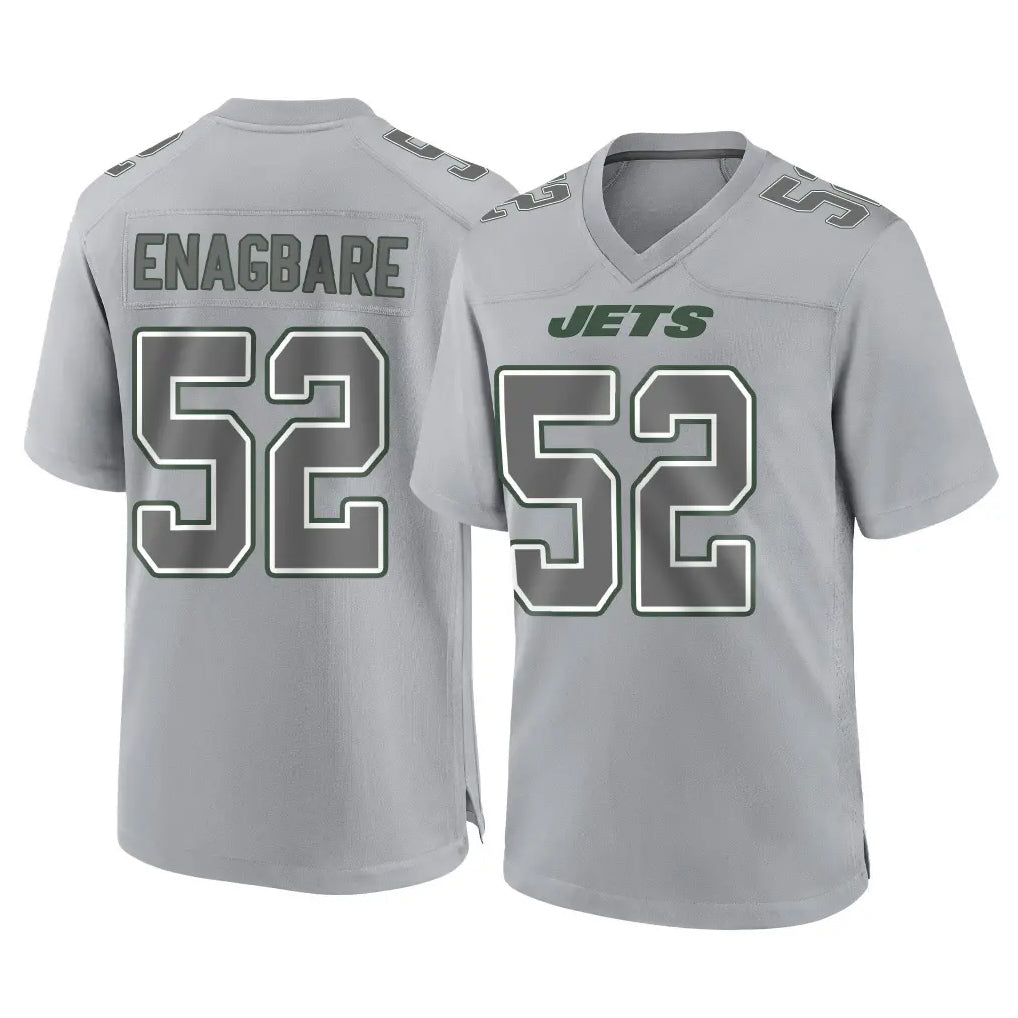 Parkc NY.Jets #52 Kingsley Enagbare Player Gray Limited Atmosphere Fashion Home Game Stitched Jerseys