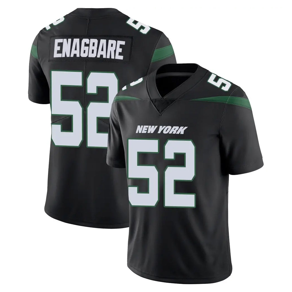 Parkc NY.Jets #52 Kingsley Enagbare Player Stealth Black Limited Vapor Home Game Stitched Jerseys