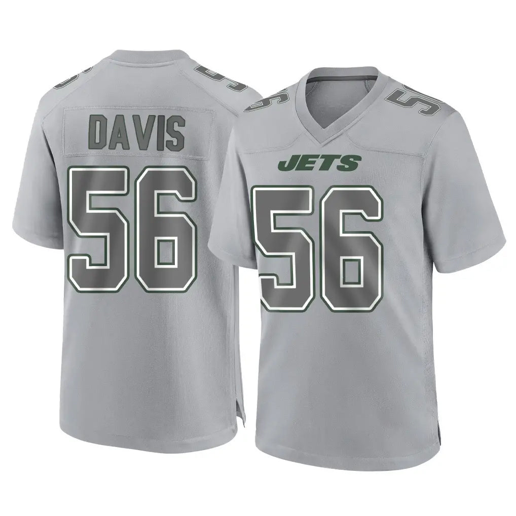 Parkc NY.Jets #56 Demario Davis Player Gray Limited Atmosphere Fashion Home Game Stitched Jerseys
