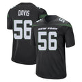 Parkc NY.Jets #56 Demario Davis Player Stealth Black Home Game Stitched Jerseys