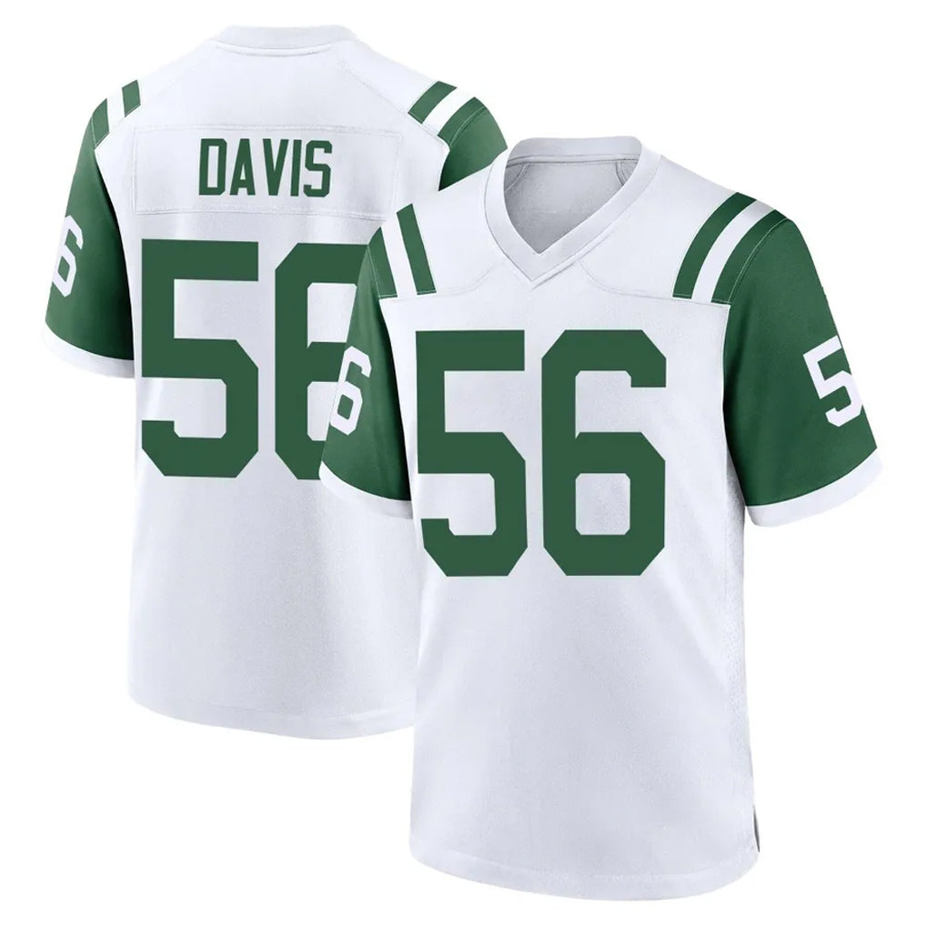 Parkc NY.Jets #56 Demario Davis Player White Classic Home Game Stitched Jerseys