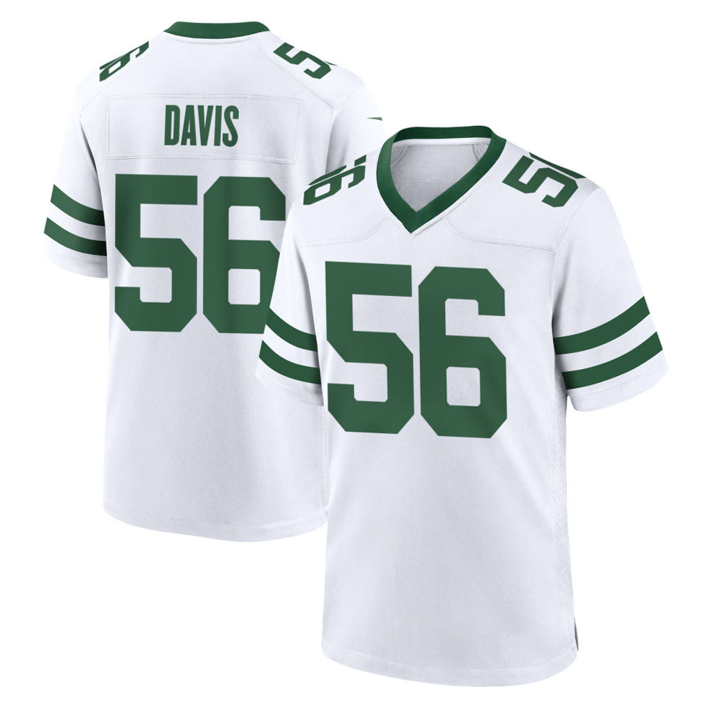 Parkc NY.Jets #56 Demario Davis Player White Legacy Home Game Stitched Jerseys