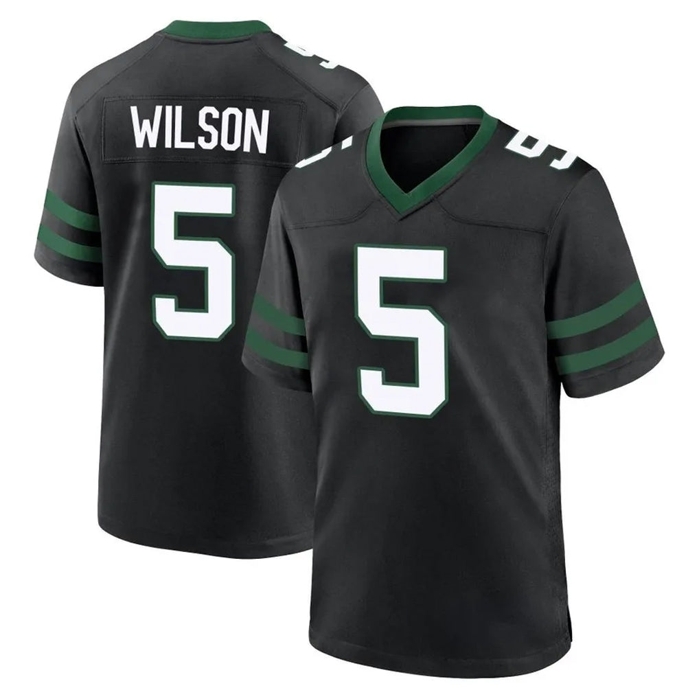 Parkc NY.Jets #5 Garrett Wilson Player Black Legacy Home Game Stitched Jerseys