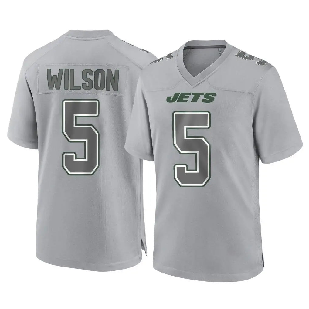 Parkc NY.Jets #5 Garrett Wilson Player Gray Limited Atmosphere Fashion Home Game Stitched Jerseys