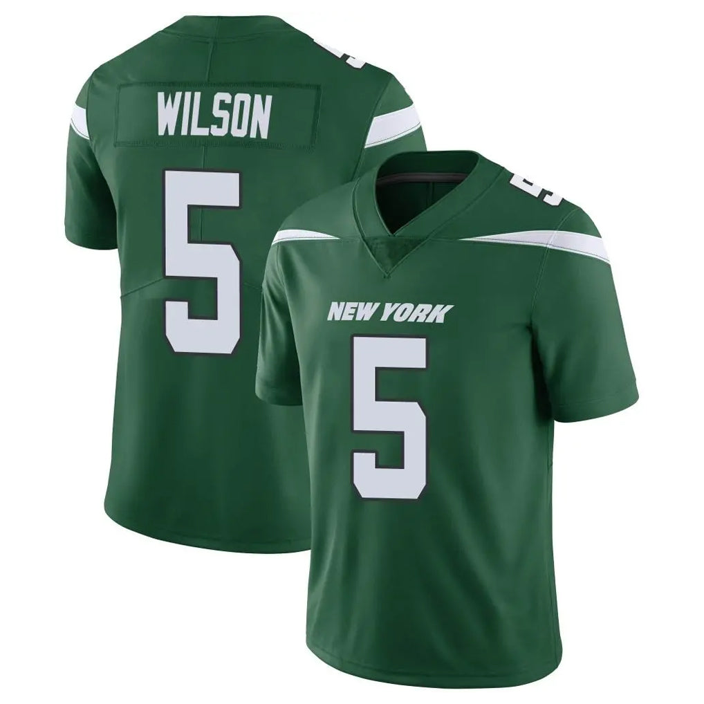 Parkc NY.Jets #5 Garrett Wilson Player Green Limited Vapor Home Game Stitched Jerseys