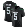 Parkc NY.Jets #5 Garrett Wilson Player Stealth Black Limited Vapor Home Game Stitched Jerseys