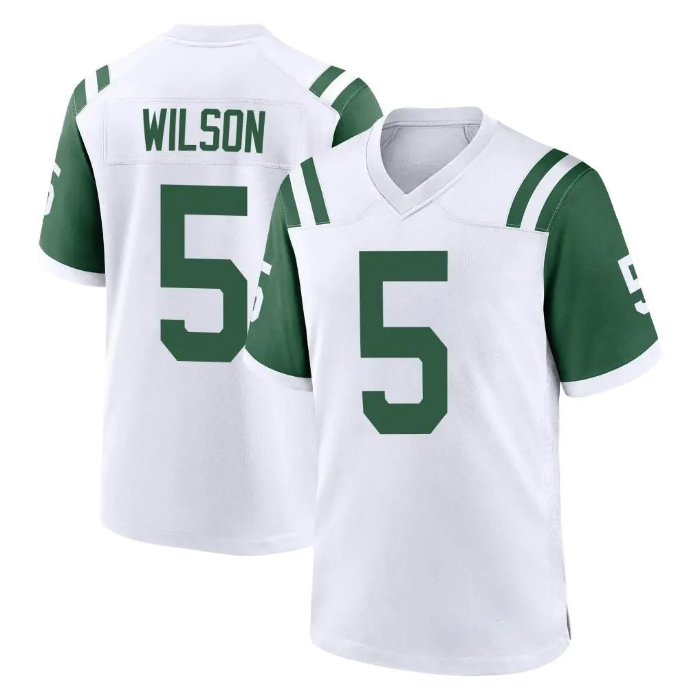 Parkc NY.Jets #5 Garrett Wilson Player White Classic Home Game Stitched Jerseys