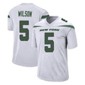 Parkc NY.Jets #5 Garrett Wilson Player White Spotlight Home Game Stitched Jerseys