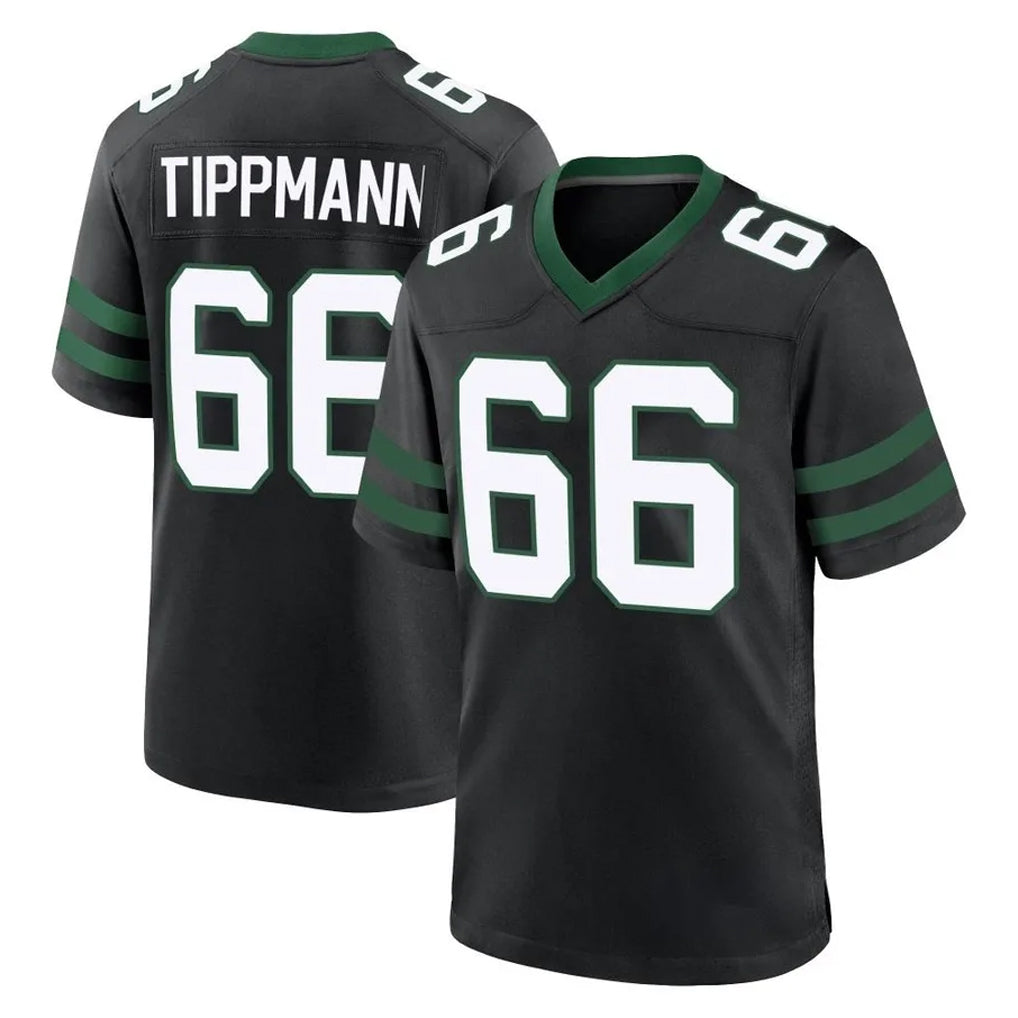 Parkc NY.Jets #66 Joe Tippmann Player Black Legacy Home Game Stitched Jerseys