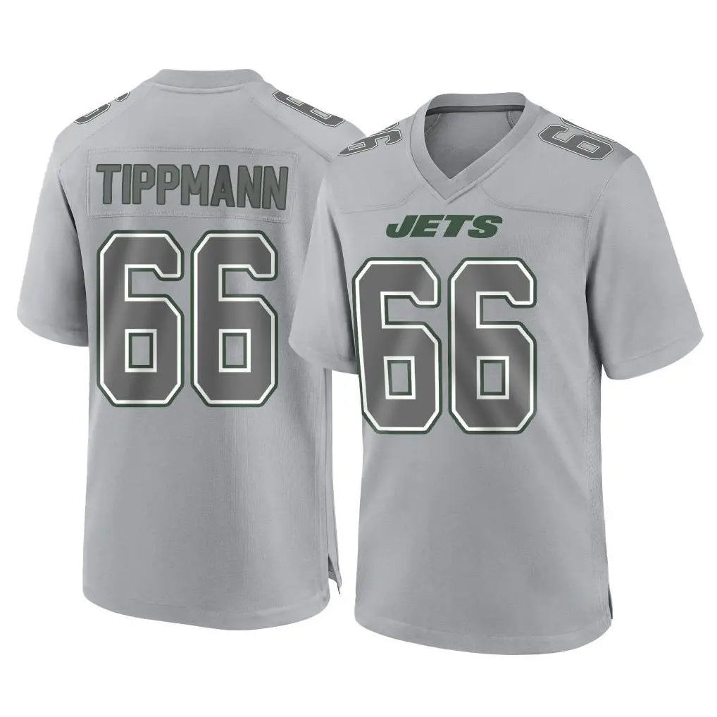 Parkc NY.Jets #66 Joe Tippmann Player Gray Limited Atmosphere Fashion Home Game Stitched Jerseys