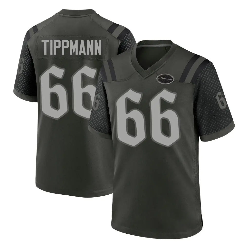 Parkc NY.Jets #66 Joe Tippmann Player Green 2025 Rivalries Collection Home Game Stitched Jerseys