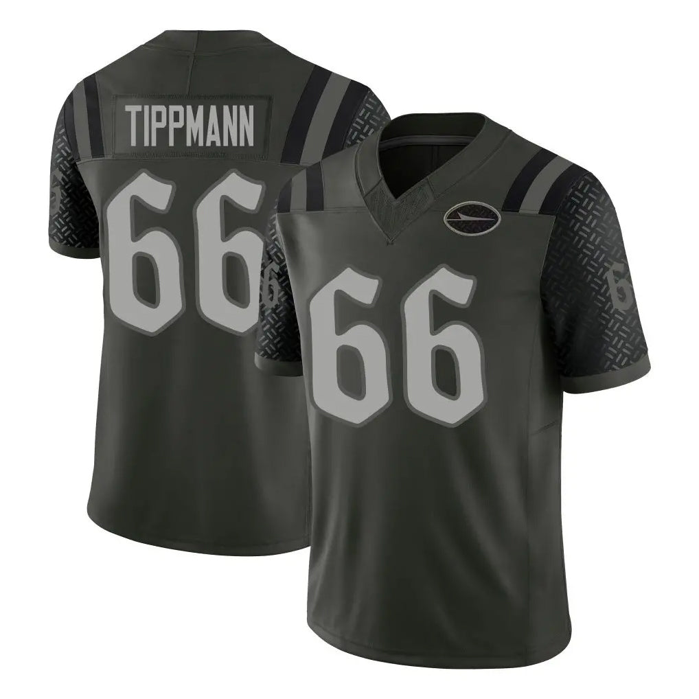 Parkc NY.Jets #66 Joe Tippmann Player Green Limited 2025 Rivalries Collection Home Game Stitched Jerseys