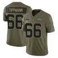 Parkc NY.Jets #66 Joe Tippmann Player Olive 2025 Salute To Service Limited Stitched Jerseys