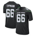 Parkc NY.Jets #66 Joe Tippmann Player Stealth Black Home Game Stitched Jerseys
