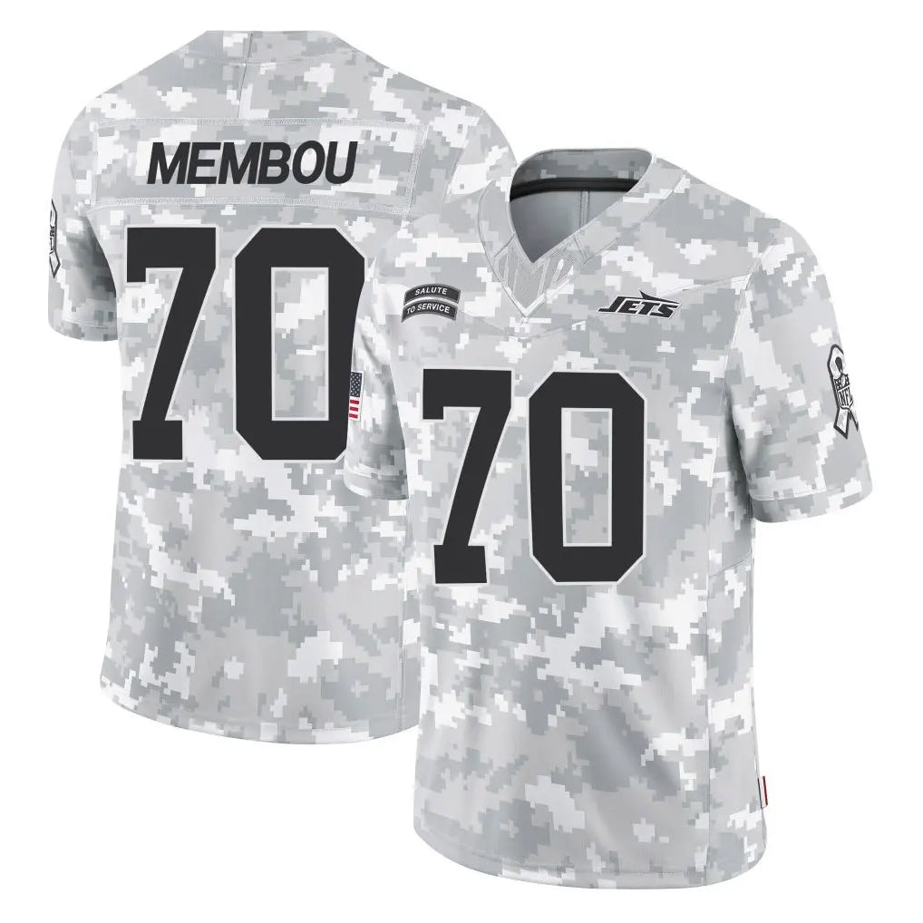 Parkc NY.Jets #70 Armand Membou Player Arctic Camo Salute to Service Limited Game Stitched Jerseys