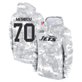Parkc NY.Jets #70 Armand Membou Player Arctic Camo Salute to Service Pullover Hoodies Limited Game Stitched Jerseys