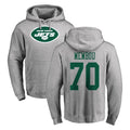 Parkc NY.Jets #70 Armand Membou Player Gray LOGO Pullover Hoodies Limited Game Stitched Jerseys