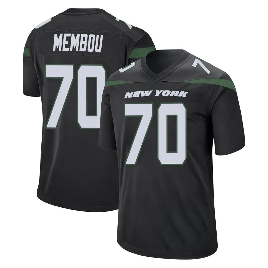 Parkc NY.Jets #70 Armand Membou Player Stealth Black Home Game Stitched Jerseys