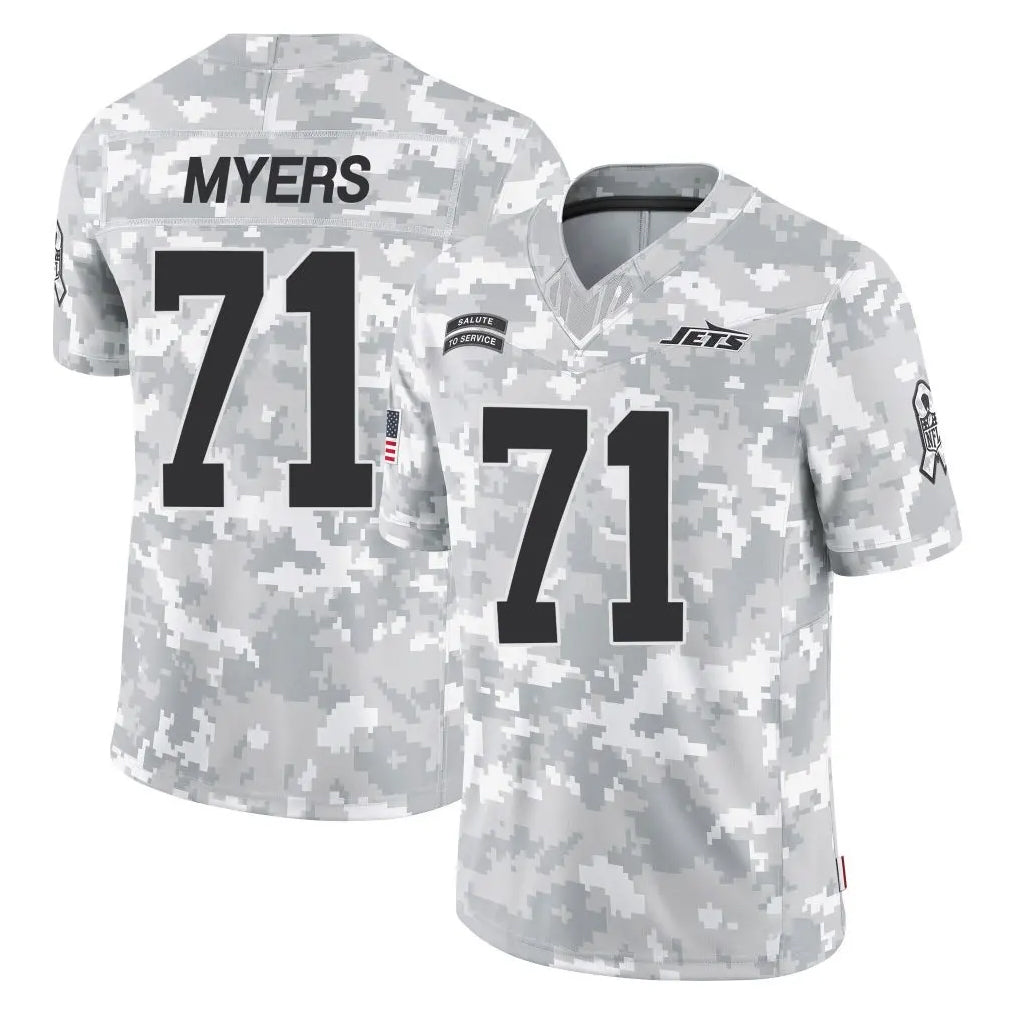 Parkc NY.Jets #71 Josh Myers Player Arctic Camo Salute to Service Limited Game Stitched Jerseys