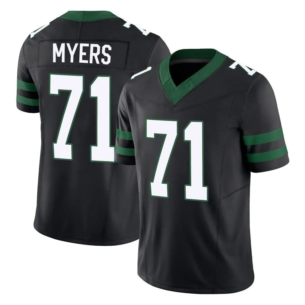 Parkc NY.Jets #71 Josh Myers Player Black Limited Legacy Vapor F.U.S.E. Home Game Stitched Jerseys