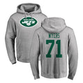 Parkc NY.Jets #71 Josh Myers Player Gray LOGO Pullover Hoodies Limited Game Stitched Jerseys