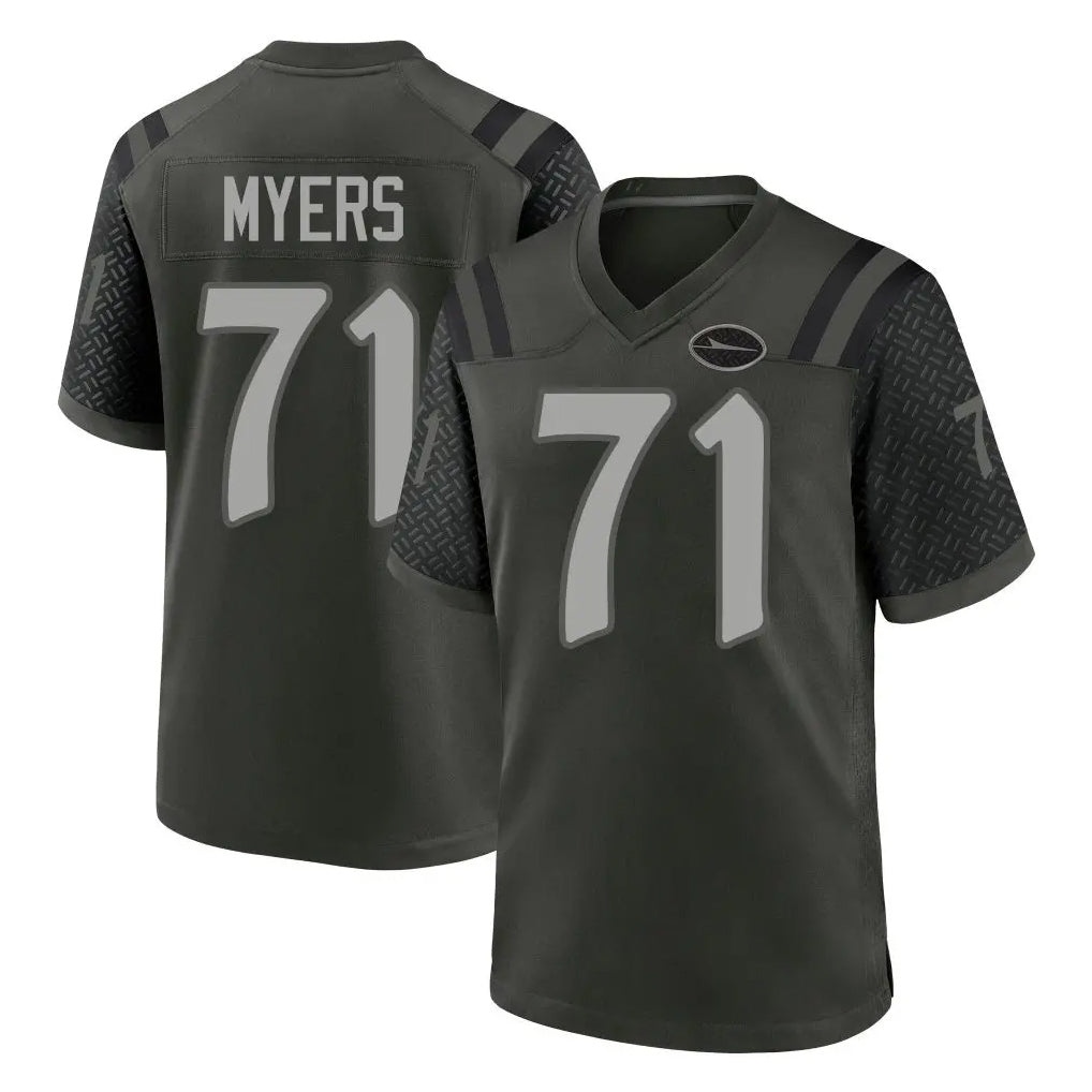 Parkc NY.Jets #71 Josh Myers Player Green 2025 Rivalries Collection Home Game Stitched Jerseys
