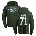 Parkc NY.Jets #71 Josh Myers Player Green LOGO Pullover Hoodies Limited Game Stitched Jerseys