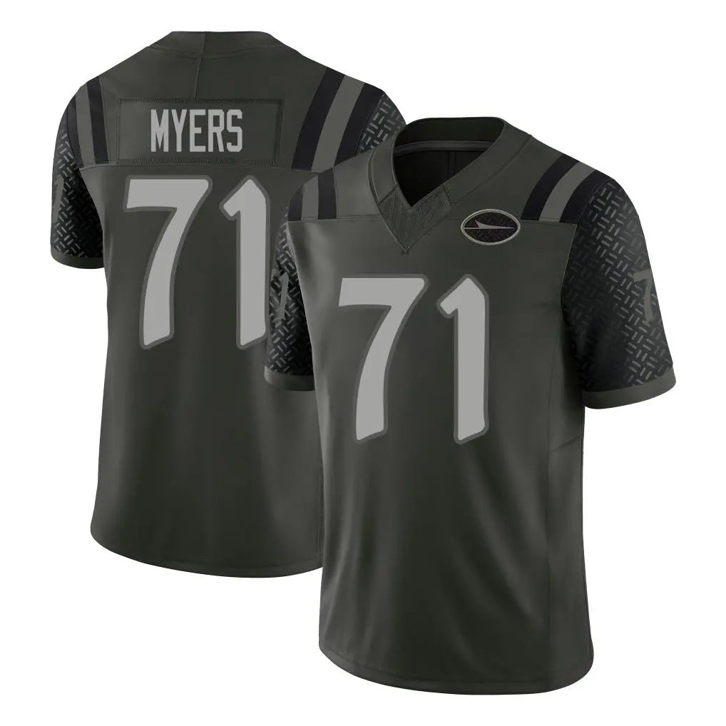 Parkc NY.Jets #71 Josh Myers Player Green Limited 2025 Rivalries Collection Home Game Stitched Jerseys