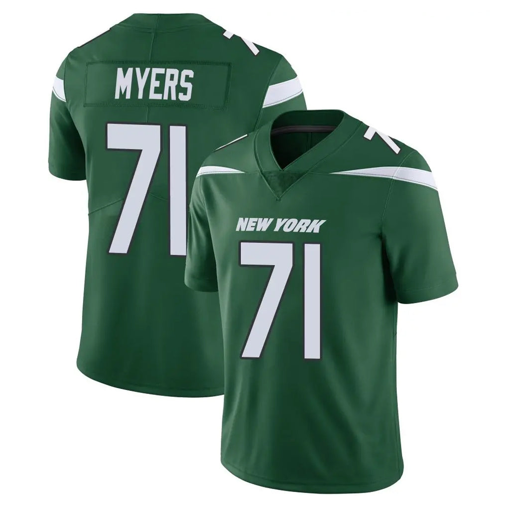 Parkc NY.Jets #71 Josh Myers Player Green Limited Vapor Home Game Stitched Jerseys