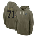 Parkc NY.Jets #71 Josh Myers Player Olive Salute to Service Pullover Hoodies Limited Stitched Jerseys