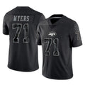 Parkc NY.Jets #71 Josh Myers Player Stealth Black Limited Reflective Home Game Stitched Jerseys