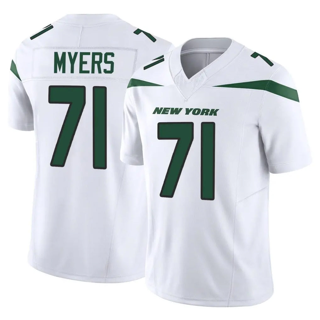 Parkc NY.Jets #71 Josh Myers Player White Limited Vapor F.U.S.E. Home Game Stitched Jerseys